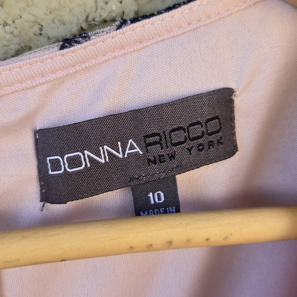 Donna Ricco Pink Floral Overlay Dress - Picture 4 of 9